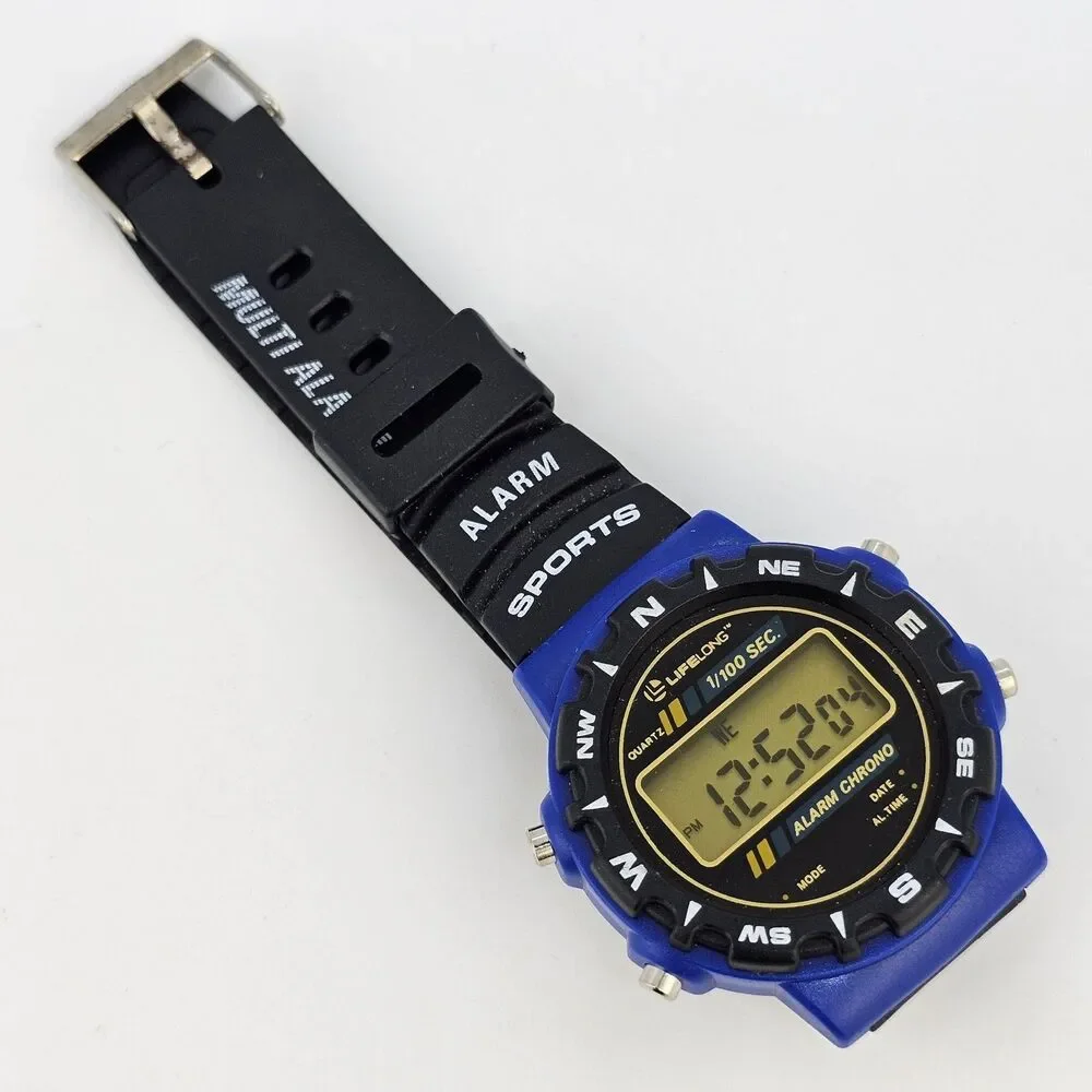 Lifelong‎ Sports Men's Watch 38MM Black Plastic Bands New Battery